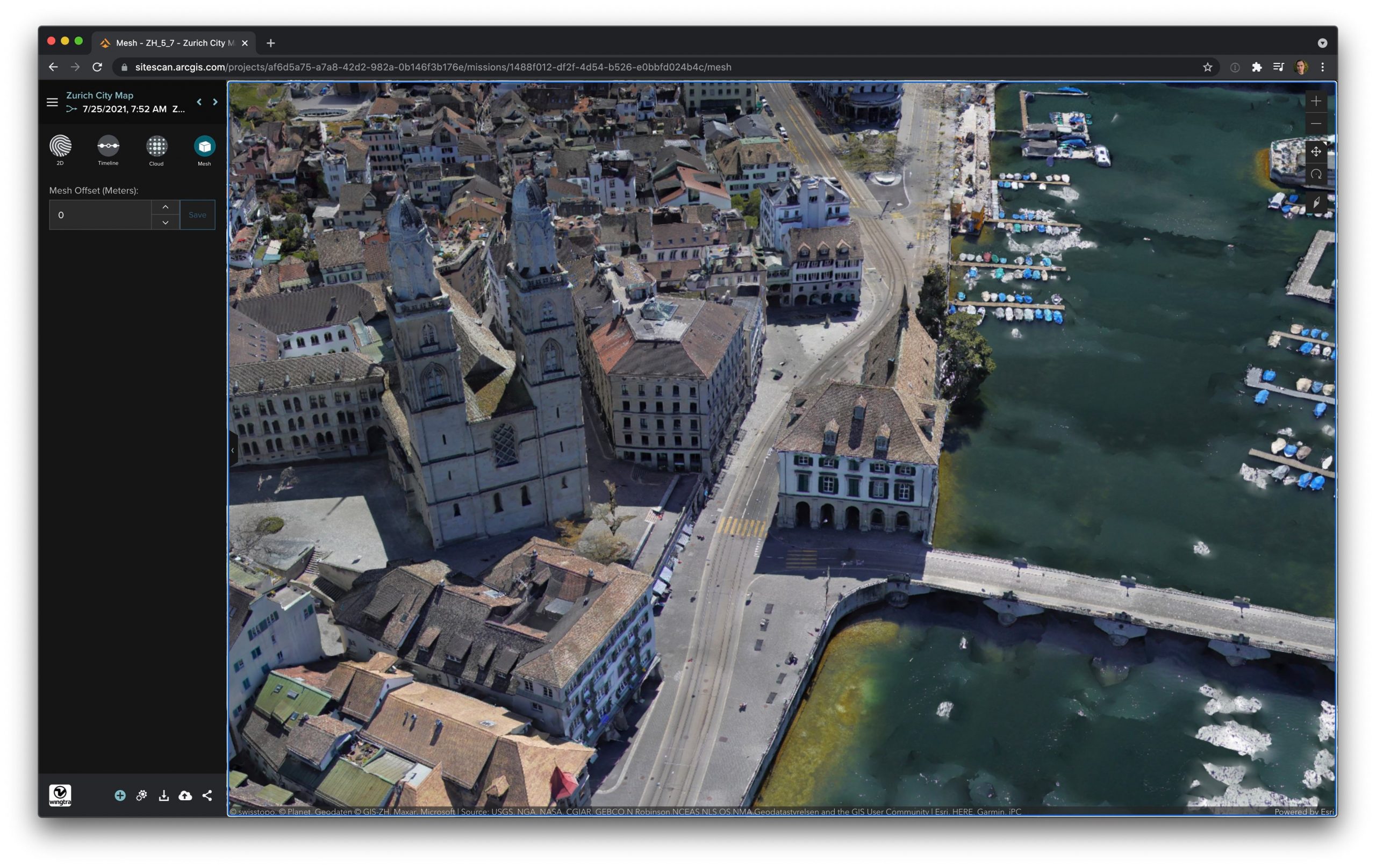 3D mesh photogrammetry model drone survey ArcGIS SiteScan