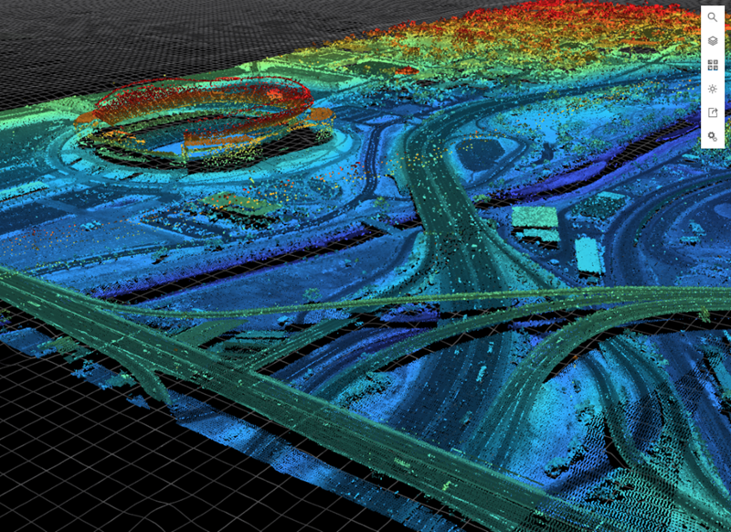 Drone point cloud 3D colorized LAS PLY
          style=